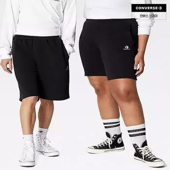 Converse Шорты Standard Fit Wearers Left Star Sheve Emb, черные 10023875 A01 70