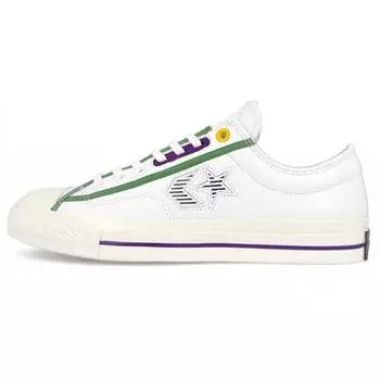 Converse Star Player 76 Ткань Оксфорд Кожа Низкие Канвас Унисекс Белый 40