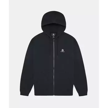 CONVERSE Толстовка с вышитой звездой и шевроном стандартной посадки на молнии Converse Black 10023871 A01 105