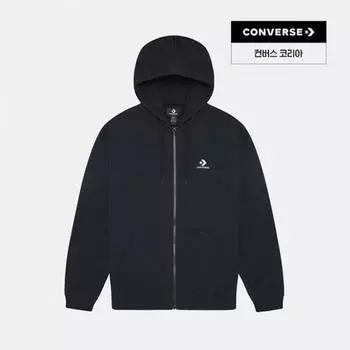 Converse Толстовка с вышитым шевроном Star, стандартная посадка, на молнии, черная 10023871 A01 95
