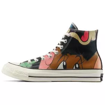 Converse Tom & Jerry x Chuck Taylor All Star High Кроссовки мужские с крупным принтом Многоцветный Черный Мульти A15110C 37
