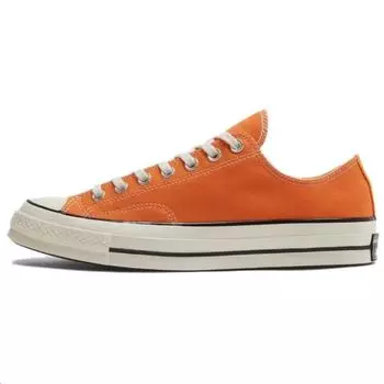 Converse Универсальные повседневные удобные нескользящие прочные поддерживающие низкие парусиновые туфли 1970-х годов унисекс кроссовки оранжевого цвета A11445C 35
