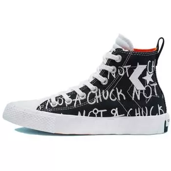 Converse UNT1TL3D Hi Not a Chuck High-Top Canvas Shoes Unisex Black 37