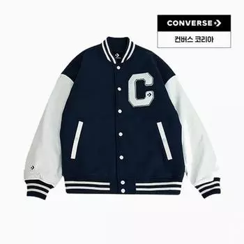 Converse Утепленная куртка Varsity C, цвет темно-синий 10027241 A01 95