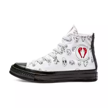 Converse Высокие белые черные женские кроссовки Shrimps x Chuck 70 563839C