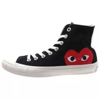 Converse Высокие черные кроссовки унисекс Comme des Garons Play x Chuck Taylor All Star 1CK710 35