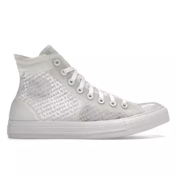 Converse Высокие полупрозрачные кроссовки унисекс Chuck Taylor All Star белые 165609C