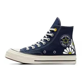Converse Chuck 70 High Floral женские кеды Blue Navy Egret A08108C 35