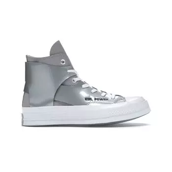 Converse Женские кроссовки Feng Chen Wang x Chuck 70 High Sleet серо-белые 565541C