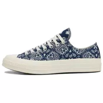 Converse Женские низкие кеды Chuck 70 с узором пейсли синий, темно-синий, белый A15751C 42