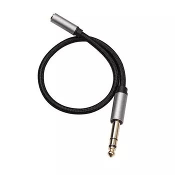 Converter 6.5/3.5mm Converter Converter Aux Cable Audio Cord Microphone Recording Adapter AUX Cable 0.3m