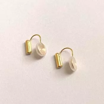 Converter Invisible Painless Women s Spiral Cushion Ear Studs Gold-mosquito coil ear clip converter