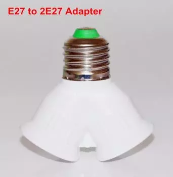 Converter Plug Light Lamp Bulb Socket Creative E27 To 2-e27 Lamp Holder Extender Splitter High Quality Copper Contact Household