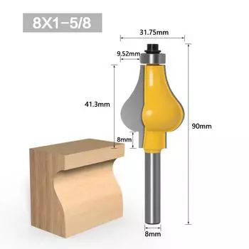 Convex Edge Armrest Knife Line Knife Stair Armrest Knife Woodworking Milling Cutter High Grade Armrest Line Cutter Gong Milling Cutter Carving Knife 8 handle of flange knife