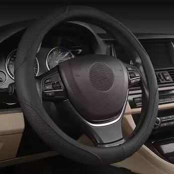 Coofig Car Steering Wheel Cover Made of Durable PU Leather, Universal Fit for 15 Car Truck SUV
