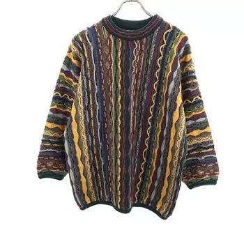 COOGI 90s Old 3D Overall handle Long sleeve 3D Wool sweater S knit Men s Used