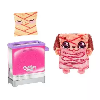 Cookeez Makery Toasty Treatz Тостер с ароматизированной плюшевой игрушкой Всего 1 Сделайте мягкий и мягкий сюрприз плюшевый друг-зверек Смотреть сюрприз с начинкой