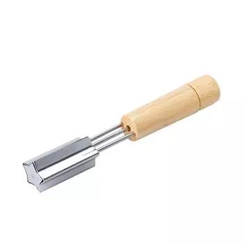 Cookies Baking Mold Star Shaped Stainless Steel Cookies Stamps Mold with Wood Handle