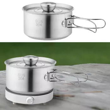 Кастрюля для готовки на кухне, эргономичная ручка, кастрюля, легко моется, суповая кастрюля для походов домой 1600ML