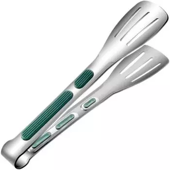 Cooking Tongs Non Slip Stainless Steel Food Tongs Kitchen Tongs Barbecue Grill Buffet Clamp Cooking Tools Kitchen Accessories светло-серый