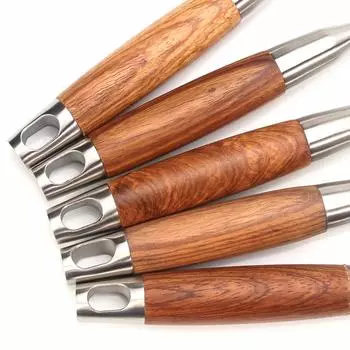 Cooking Utensils, 304 Stainless Steel Kitchen Utensil Set, Rosewood Handle Anti-scald, Best Kitchen Tools by Leeseph светло-серый