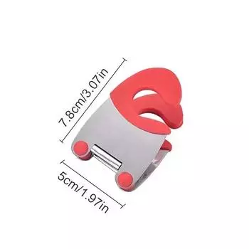 Cooking Utensils ToStainless Steel Pot Spoon Holder, Anti-Scald Silicone Grip Pot Clip Holder for Spoon, Kitchenware Bowl Clip