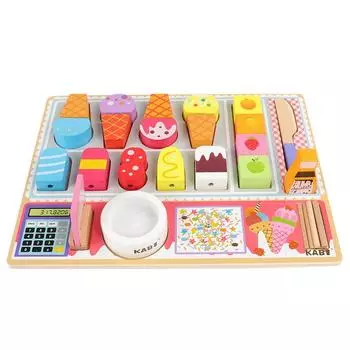 Cooking Wooden Childrens Play Set With Fruit Ice Cream Shop For Creative Toy Ice Cream Shop