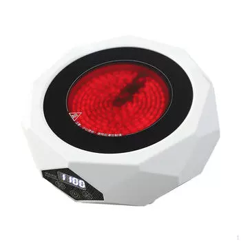 Варочная панель с одной горелкой для чая, кофе, электрическая плита для кемпинга на открытом воздухе белый