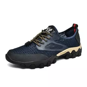 Cool and breathable in summer, new men s versatile mesh trendy shoes, outdoor hollow, comfortable and breathable fashion trendy men s shoes 38