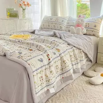 Cool Blanket двухслойное марлевое летнее одеяло с кондиционером, комплект из четырех летних одеял, можно стирать в стиральной машине 150x200 1pcs