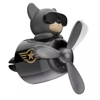 Cool Dog Car Air Freshener Vent Clip - Cute 3D Bulldog with Sunglasses, Rotating Fan Design, Car Perfume Diffuser with 2 Refill Tablets