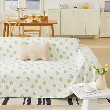 Cool Feeling Ice Silk Sofa Cover Cloth Summer Non-Slip Cushion Summer Leather Sofa Cover Backrest Cover Towel 180*130cm