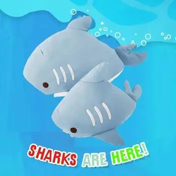 Cool Feeling Shark Doll Мягкая игрушка Подушка для сна Кукла-акула Подарок на день рождения Подарок на годовщину Подарок на праздник Рождество Хэллоуин 22X33cm