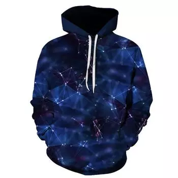 Cool Galaxy Series 3D Printed Men s Hoodie Men s Women s Fashion Casual Harajuku Style Oversized Pocket Pullover Sweatshirt Tops S