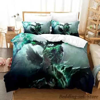 Cool Game Dota 2 Bedding Set Single Twin Full Queen King Size Bed Set Adult Kid Bedroom Duvetcover Sets Anime Parure de lit Bed 70x133cm 2pcs