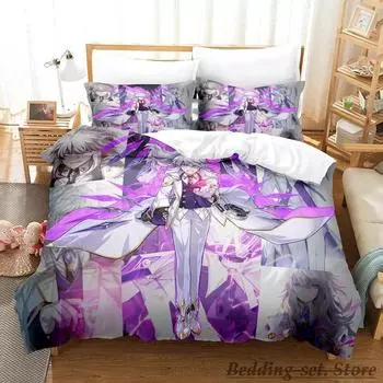 Cool Game Elsword Bedding Set Single Twin Full Queen King Size Bed Set Adult Kid Bedroom Duvetcover Sets Anime parure de lit Bed 70x133cm 2pcs
