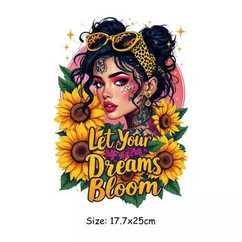 Cool Girl Термоперенос толстовки Diy Crafts Одежда Наклейки Термопресс Аппликация Футболка Parches Ropa Термонашивка