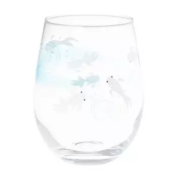 Cool Glass Changing Color with Temperature, 16.9 fl oz (500 ml), Goldfish, Boxed, Made in Japan