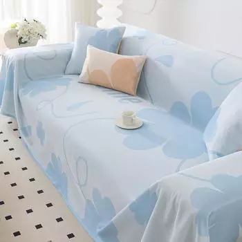Cool Ice Silk Summer Sofa Towel Full Cover Cloth Ins Cream Style Printed Sofa Cover Universal Cover 180*130cm