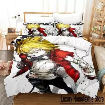 Cool King Kazma Summer Wars Bedding Set Cartoon Anime three-piece set Adult Kid Bedroom Duvet cover Sets 3D Print Home Textiles 70x133cm 2pcs