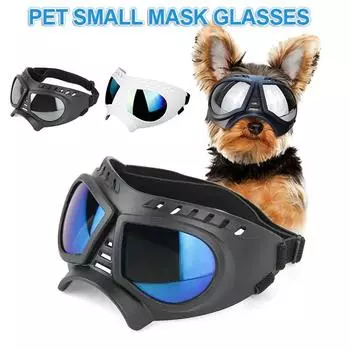 Cool Pet Dog Goggles Dog Outdoor UV Protection Sunglasses Dog Accessories Eye Protection Waterproof Windproof Adjustable Straps S синий