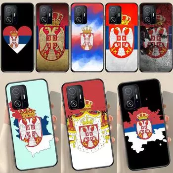 Cool Serbia Flag For POCO X5 X3 F5 Pro X4 F4 GT M5s C40 F3 Case For Xiaomi 13 Lite 12 11T 12T Pro 12X Cover Xiaomi 12T (12T Pro)