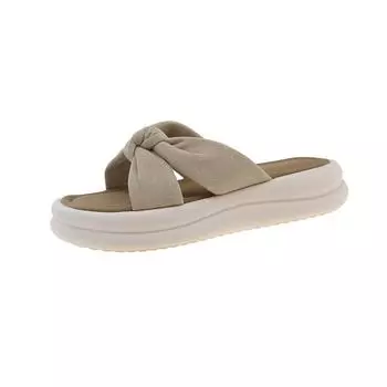 Cool slippers female summer wear 2025 new fairy style with skirt platform beach sandals fashion satin one-word drag 35