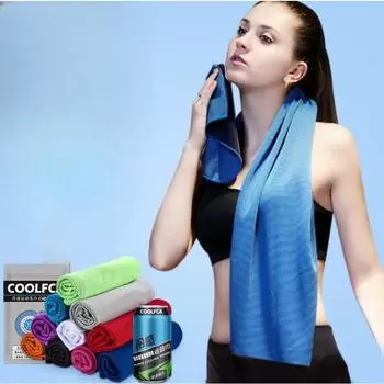 Cool Sports Towels Absorb Sweat Ice Towels for Men and Women Running Gymnasium Wrist Wipe Sweat Quick Dry Cooling Ice Towels 30X100cm небесно-голубой