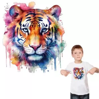 Cool Tiger Термонаклейки для одежды Новые самодельные аксессуары для одежды Термопереносные моющиеся термонашивки Наклейки
