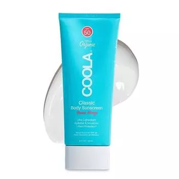 Coola Organic Sunscreen Солнцезащитный лосьон для тела Уход за кожей Ежедневная защита Широкий спектр SPF 50 Листовая безопасная гуава манго 147,9 мл 5 жидких унций, 5 жидких унций