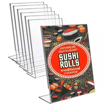 COOLBOTANG акриловое фото A6 акриловый набор из 6 штук акриловая вывеска меню фото вывеска фото поп-меню 100x150 мм L-образная рамка, размер, L-образная подставка, подставка,