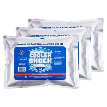 Cooler Shock Ice Keeps Temperature at 7CSLS Pack, Single, Large, Reusable, -7.8,