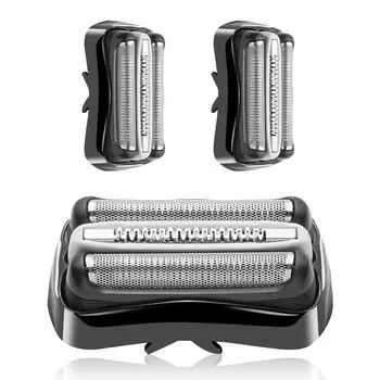 COOLHILL Braun Series 3 Replacement Blades s3 Shaver Head Razor Replacement Series3 Shaver Replacement Parts 2 Pieces Black F/C32B F/C32B чёрный