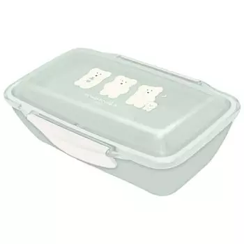Coolia Mocomoka Antibacterial 1 Tier Dome Lunch BOX Cream [695010]